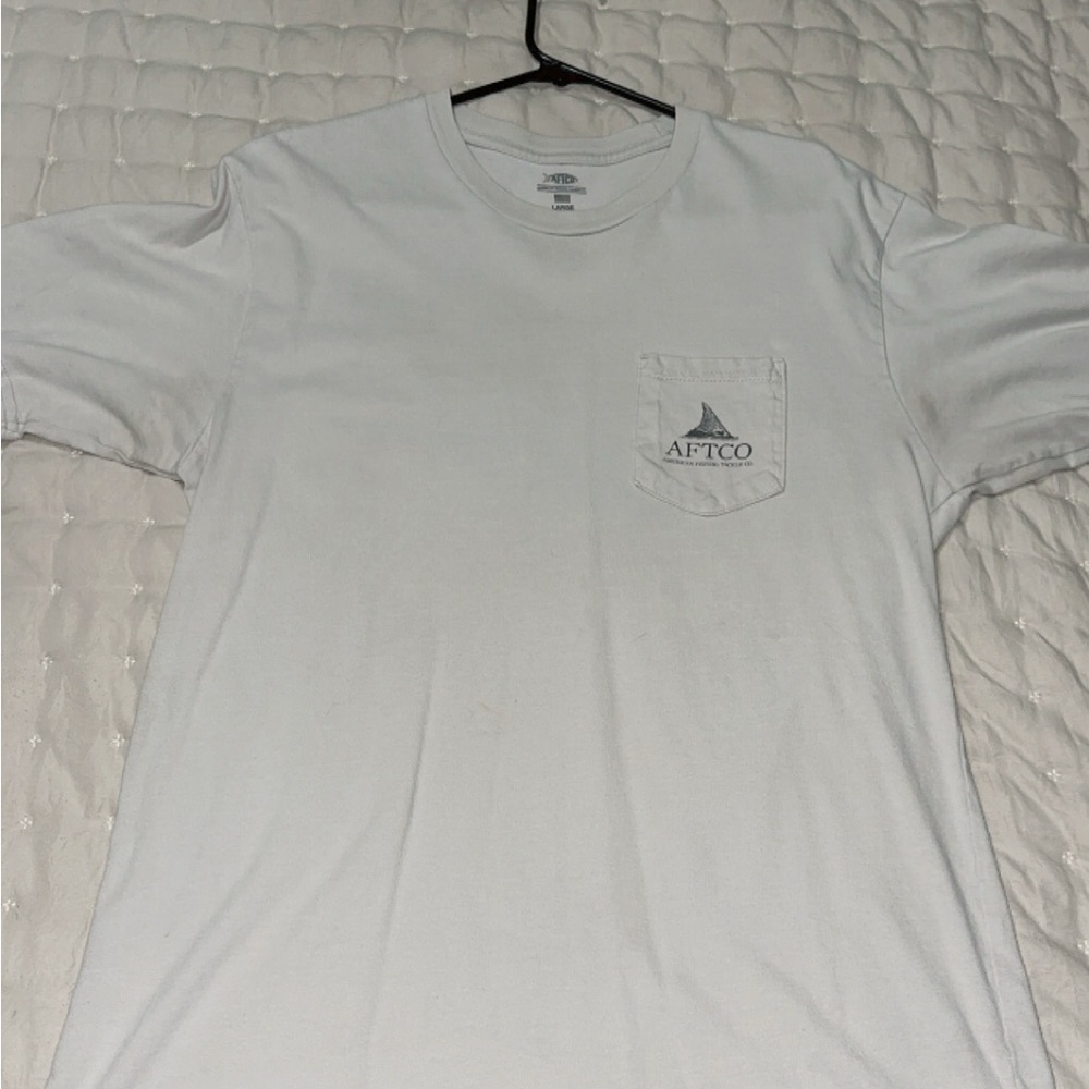 AFTCO Men's Classic White Pocket Tee